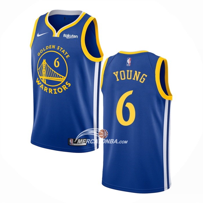 Maglia Golden State Warriors Nick Young NO 6 Icon Blu